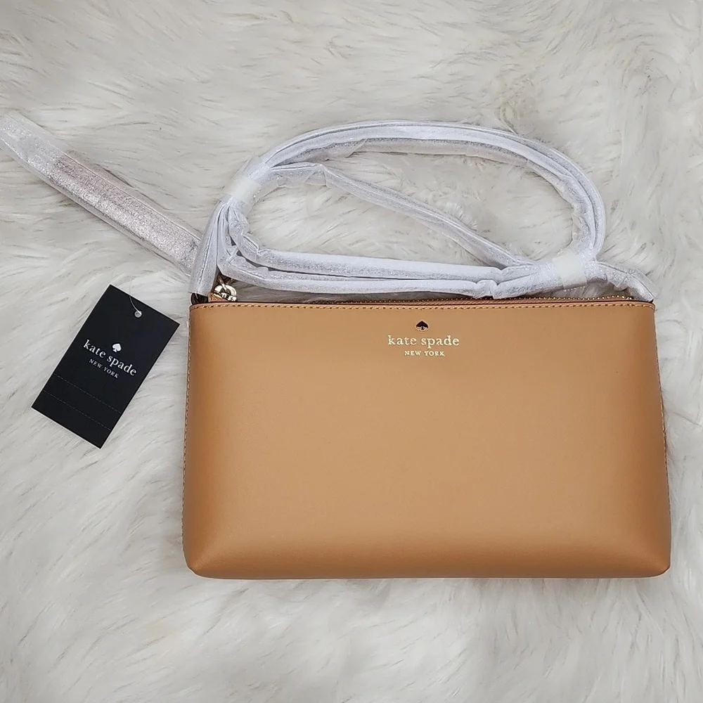 Kate Spade Ivy Street Amy Crossbody Bag Purse Tiramisu Mousse